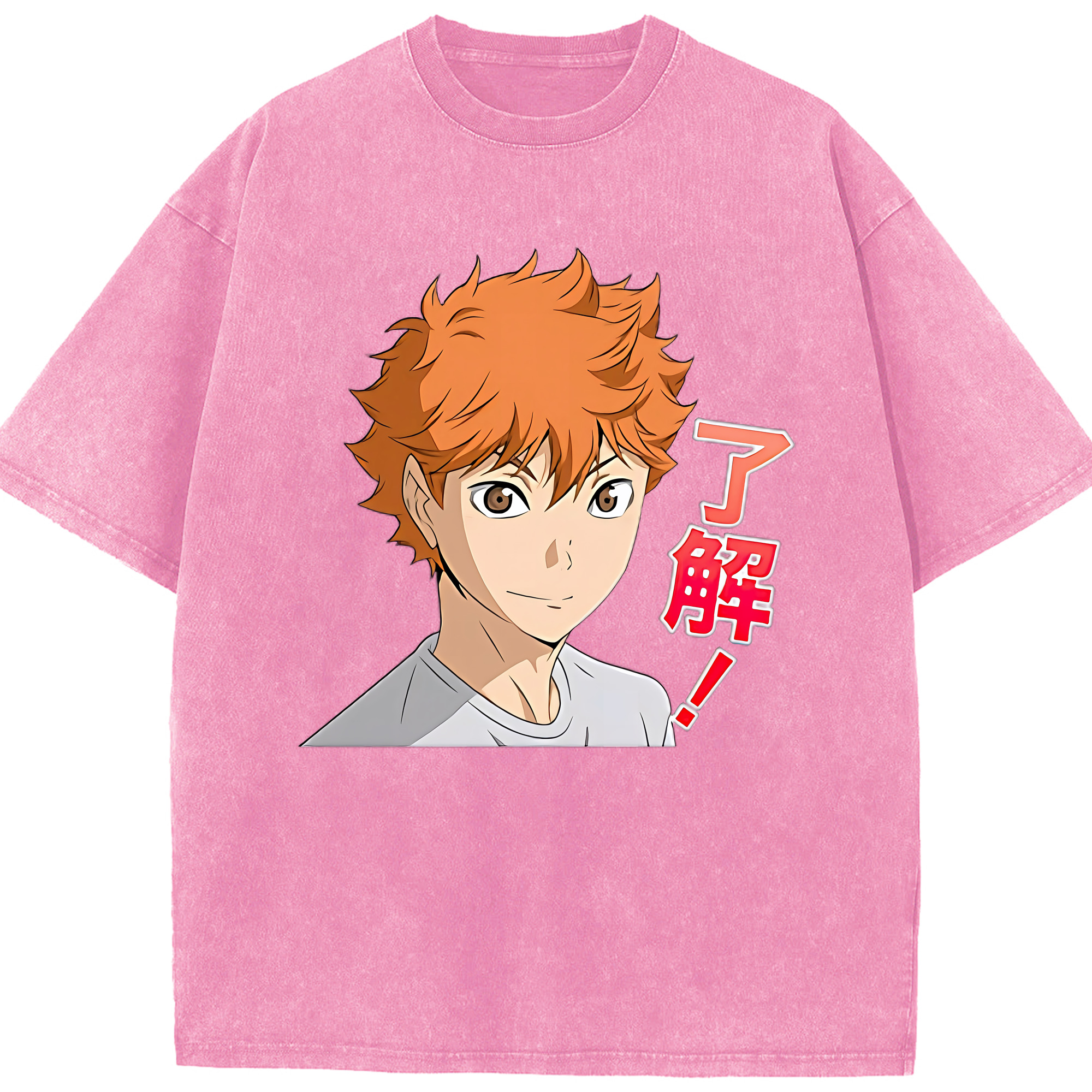 （画像用） ハイキュー!! Haikyu!! 綿100% ヴィンテージ風 半袖Tシャツ（フロントプリント）